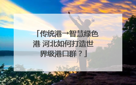 传统港→智慧绿色港 河北如何打造世界级港口群？