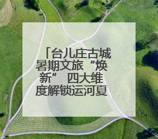 台儿庄古城暑期文旅“焕新” 四大维度解锁运河夏日奇遇