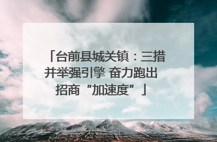 台前县城关镇：三措并举强引擎 奋力跑出招商“加速度”