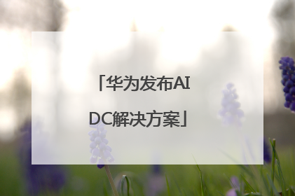 华为发布AI DC解决方案