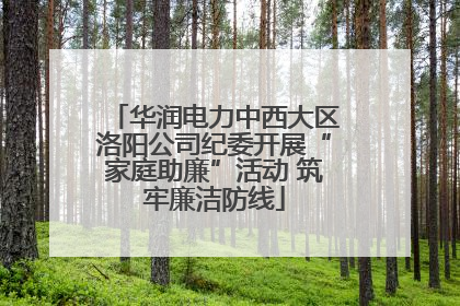 华润电力中西大区洛阳公司纪委开展“家庭助廉”活动 筑牢廉洁防线