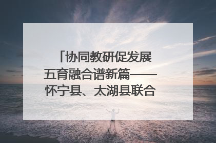 协同教研促发展 五育融合谱新篇——怀宁县、太湖县联合教研活动在月山镇中心学校成功举办