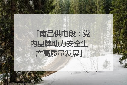 南昌供电段：党内品牌助力安全生产高质量发展