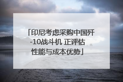 印尼考虑采购中国歼-10战斗机 正评估性能与成本优势