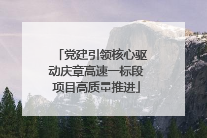 党建引领核心驱动庆章高速一标段项目高质量推进