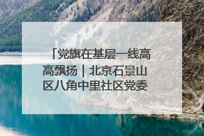 党旗在基层一线高高飘扬｜北京石景山区八角中里社区党委：用脚步丈量民生