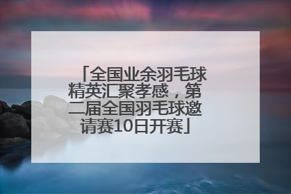 全国业余羽毛球精英汇聚孝感，第二届全国羽毛球邀请赛10日开赛