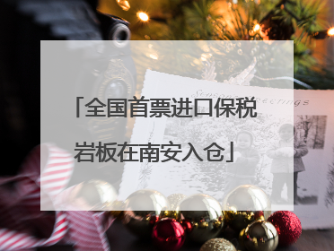 全国首票进口保税岩板在南安入仓
