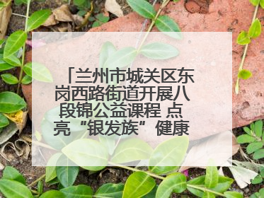 兰州市城关区东岗西路街道开展八段锦公益课程 点亮“银发族”健康活力生活