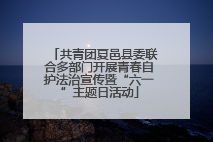共青团夏邑县委联合多部门开展青春自护法治宣传暨“六一”主题日活动