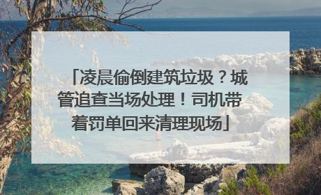 凌晨偷倒建筑垃圾？城管追查当场处理！司机带着罚单回来清理现场