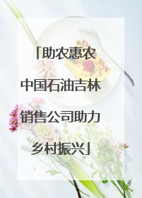 助农惠农 中国石油吉林销售公司助力乡村振兴
