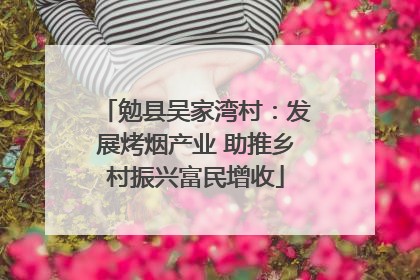 勉县吴家湾村：发展烤烟产业 助推乡村振兴富民增收