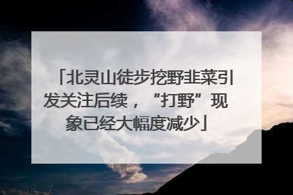 北灵山徒步挖野韭菜引发关注后续，“打野”现象已经大幅度减少