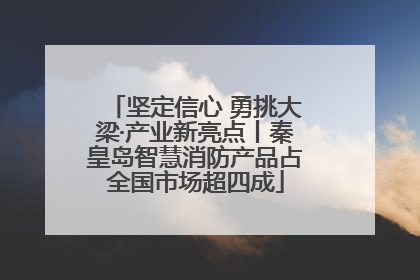 坚定信心 勇挑大梁·产业新亮点丨秦皇岛智慧消防产品占全国市场超四成