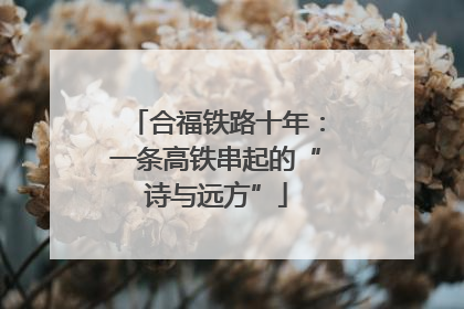 合福铁路十年：一条高铁串起的“诗与远方”