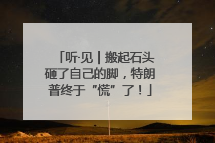听·见｜搬起石头砸了自己的脚，特朗普终于“慌”了！