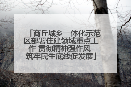 商丘城乡一体化示范区部署住建领域重点工作 贯彻精神强作风 筑牢民生底线促发展
