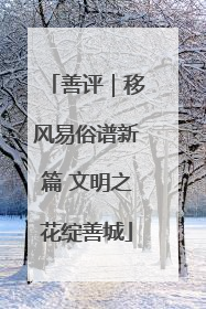 善评｜移风易俗谱新篇 文明之花绽善城
