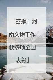 喜报！河南文物工作获多项全国表彰