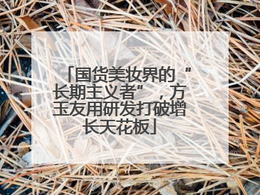 国货美妆界的“长期主义者”，方玉友用研发打破增长天花板