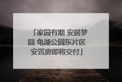 家园有期 安居梦圆 龟湖公园东片区安置房即将交付