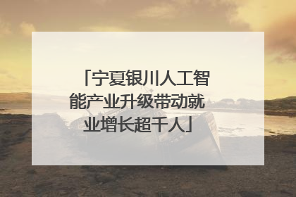 宁夏银川人工智能产业升级带动就业增长超千人