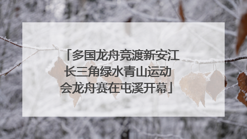 多国龙舟竞渡新安江 长三角绿水青山运动会龙舟赛在屯溪开幕