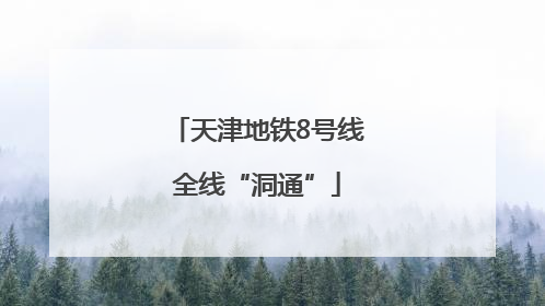 天津地铁8号线全线“洞通”