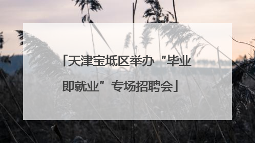 天津宝坻区举办“毕业即就业”专场招聘会