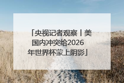 央视记者观察丨美国内冲突给2026年世界杯蒙上阴影