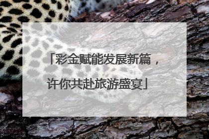 彩金赋能发展新篇，许你共赴旅游盛宴