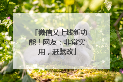 微信又上线新功能！网友：非常实用，赶紧改