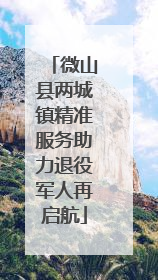 微山县两城镇精准服务助力退役军人再启航
