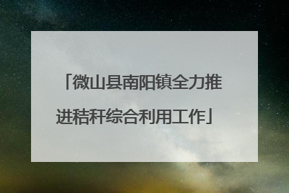 微山县南阳镇全力推进秸秆综合利用工作