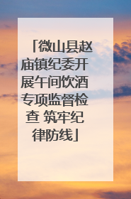 微山县赵庙镇纪委开展午间饮酒专项监督检查 筑牢纪律防线