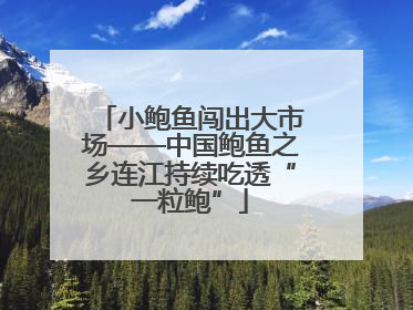 小鲍鱼闯出大市场——中国鲍鱼之乡连江持续吃透“一粒鲍”