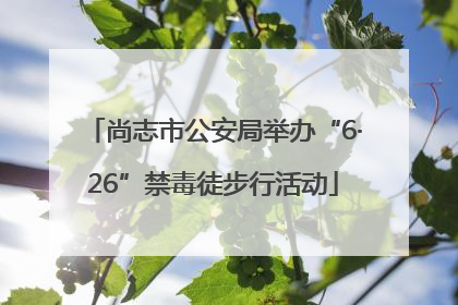 尚志市公安局举办“6·26”禁毒徒步行活动