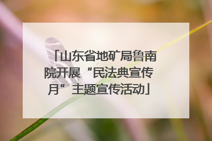 山东省地矿局鲁南院开展“民法典宣传月”主题宣传活动