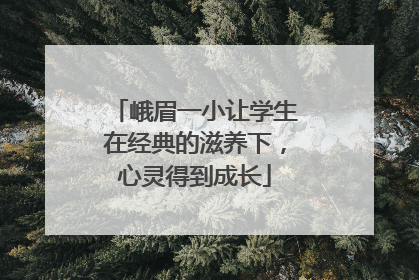 峨眉一小让学生在经典的滋养下，心灵得到成长