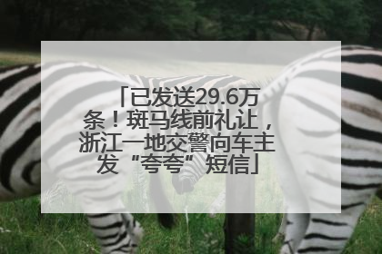 已发送29.6万条！斑马线前礼让，浙江一地交警向车主发“夸夸”短信