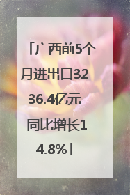 广西前5个月进出口3236.4亿元 同比增长14.8%