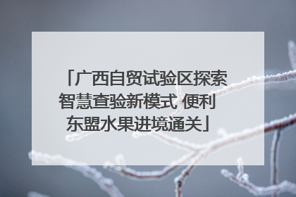 广西自贸试验区探索智慧查验新模式 便利东盟水果进境通关