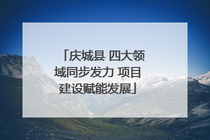 庆城县 四大领域同步发力 项目建设赋能发展