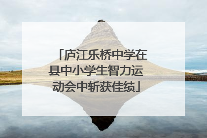 庐江乐桥中学在县中小学生智力运动会中斩获佳绩