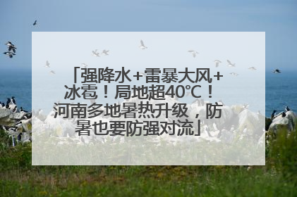 强降水+雷暴大风+冰雹！局地超40℃！河南多地暑热升级，防暑也要防强对流