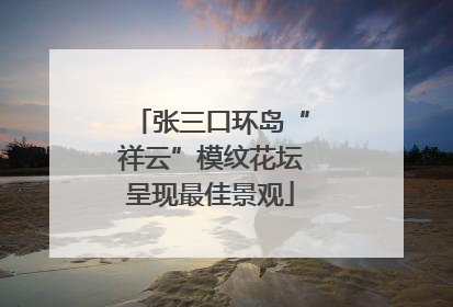 张三口环岛“祥云”模纹花坛呈现最佳景观
