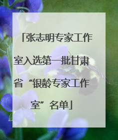 张志明专家工作室入选第一批甘肃省“银龄专家工作室”名单