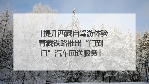 提升西藏自驾游体验 青藏铁路推出“门到门”汽车回送服务