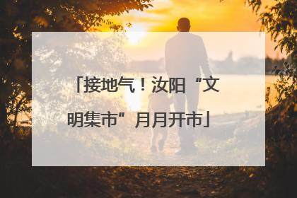 接地气！汝阳“文明集市”月月开市